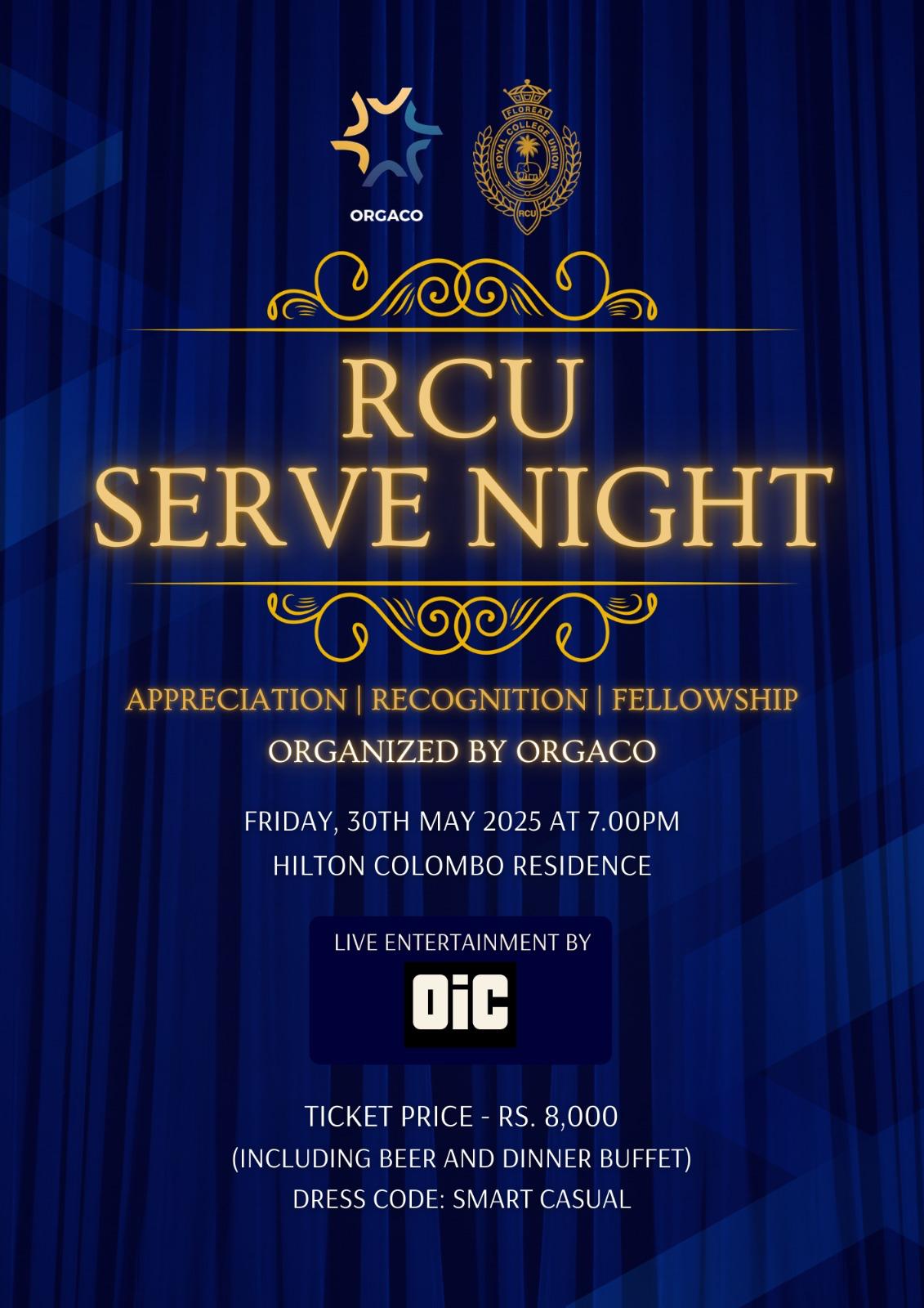 Rcu RCU Serve Night - Royal College Union